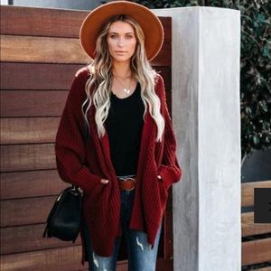 Vici Cardigan in Rust